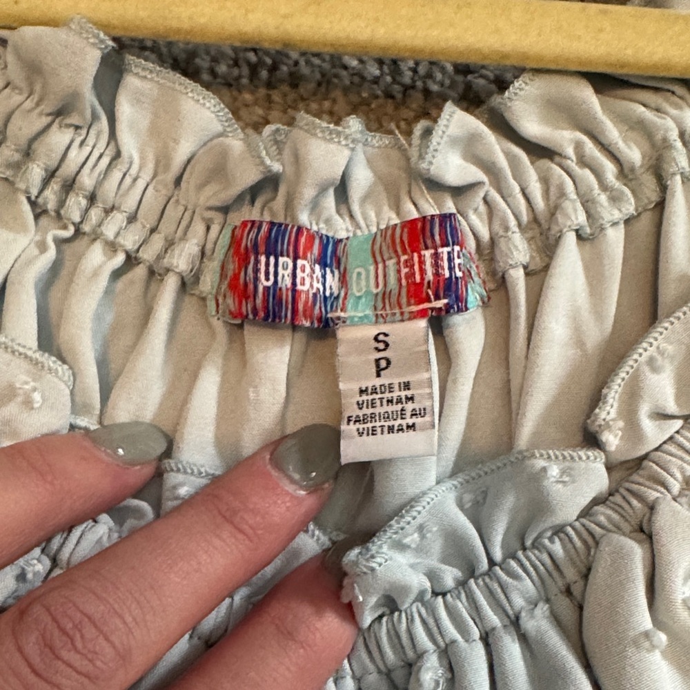 Light Blue Ruffled Romper - Picture 2 of 4